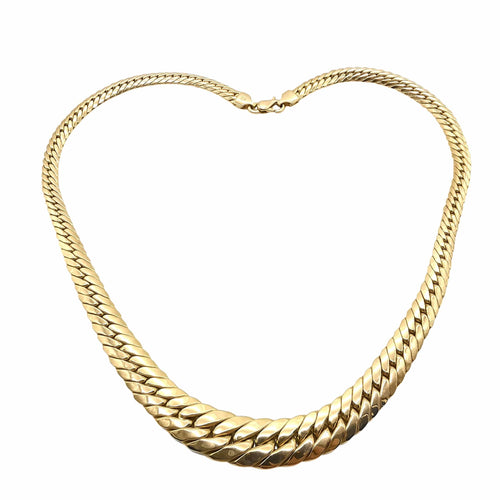 Collier Collier maille anglaise or jaune 58 Facettes