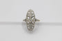 54 Unique Art Déco ring with diamonds, 1930s/1940s 58 Facettes 11284