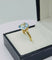 Bague 50 Bague en or avec topaze bleu clair 58 Facettes