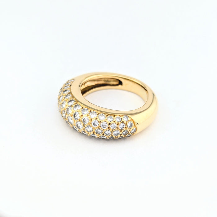 Bague 51 Bague jonc en or jaune et diamants 58 Facettes 31130