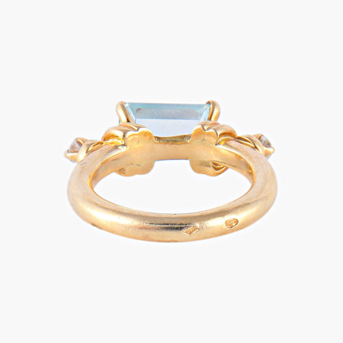 Bague 50 Bague Aigue-marine 58 Facettes