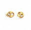 Boucles d'oreilles Boucles d’oreilles grain de café or jaune 18 carats 58 Facettes
