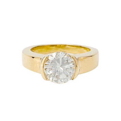 Bague 54 Bague en or jaune, diamants 2,09 cts G/VVS1. 58 Facettes 29578