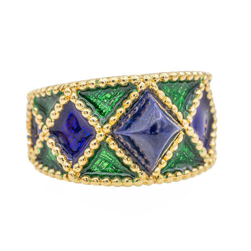 Bague 51 Fred Bague  Or jaune Lapis lazuli 58 Facettes 3402308CN