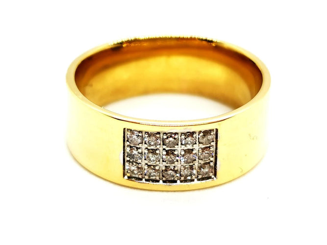 Bague 51 Bague Or jaune, Or blanc Diamant 58 Facettes 1161919CN