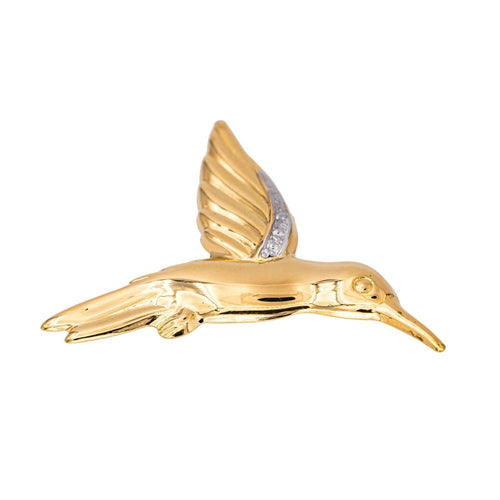 Broche Colibri Or jaune, Or blanc 58 Facettes 4479034CN