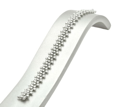 Bracelet Bracelet en or blanc Giorgio Visconti serti de diamants de 5,20 ct 58 Facettes 10347