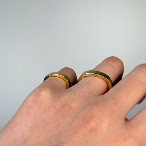 Bague 61 Alliance Or jaune La Carrée - DINH VAN 58 Facettes 250405R