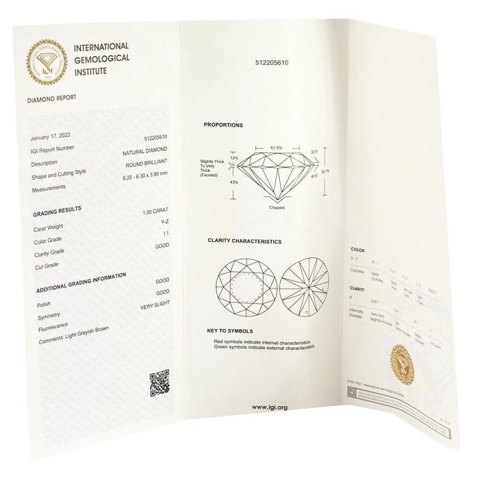 Verzegelde diamant met certificaat