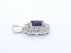 Pendentif Pendentif en or blanc avec diamants et saphir 58 Facettes 2350