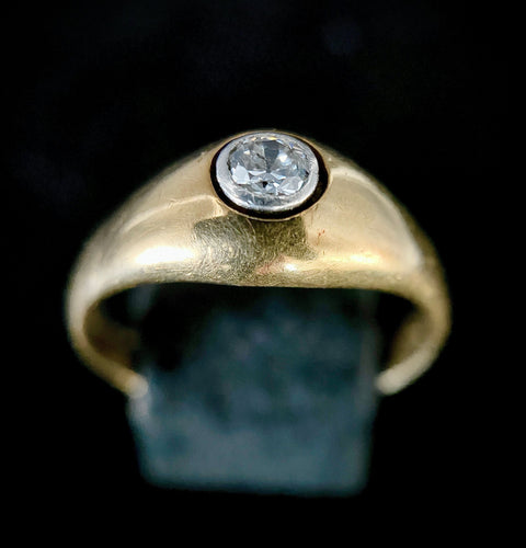 Bague 62 Bague Jonc or jaune et platine 58 Facettes