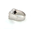 Bague 64 Bague en or blanc avec de gros diamants en or rose 58 Facettes