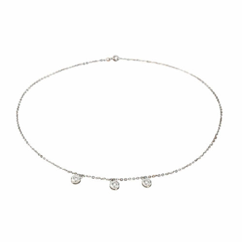 Collier Collier Or blanc Diamant 58 Facettes 4285554CN