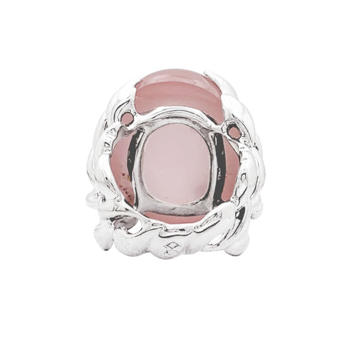 Anello 51 Anello Dior, "Gourmande" in oro bianco, quarzo rosa e diamanti. 58 Facettes 35350