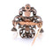 Broche de tamanho antigo (Old Mine) em ouro 12k e Prata 925, diamantes 