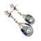 Boucles d'oreilles BOUCLES D'OREILLES EN PLATINE DE STYLE ART DÉCO AVEC DIAMANTS, AIGUES-MARINES ET SAPHIRS 58 Facettes Q355B