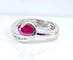 Bague 53 Bague or blanc rubis diamants 58 Facettes AB645