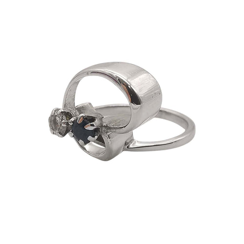 Bague 48 Bague saphir et diamant 58 Facettes