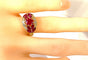 Bague 53 Bague en or jaune en rubis et diamants 58 Facettes AB607