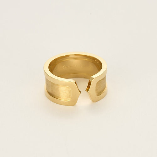 Bague 57 Cartier Bague C de Cartier en Or jaune 18k 58 Facettes GU292-1