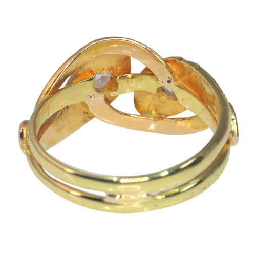 Bague 63 L'élégance de la nature : la bague serpent symbolique de 1900 58 Facettes 23107-0044