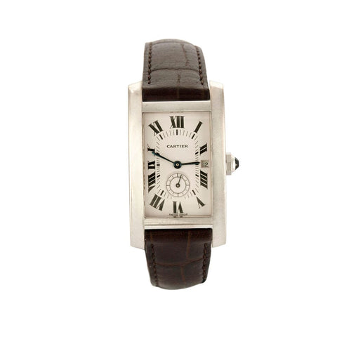 Montre CARTIER - Tank Américaine - Montre or gris 58 Facettes 240814