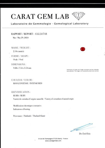 Bague rubis et diamants 58 Facettes