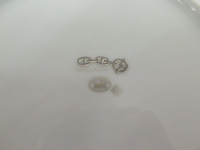 lot de 6 assiettes HERMES a diner chaine d'ancre 27cm porcelaine plate set 58 Facettes 266008