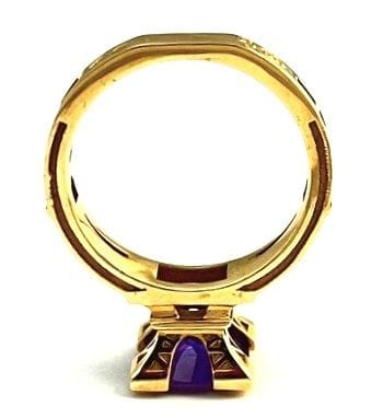 Bague 53 TOURNAIRE Paris, French Kiss, bague or jaune améthyste 58 Facettes 123577.07