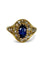 Bague ancienne or jaune saphir 1,3 ct et diamants 0,50 ct 58 Facettes 1093