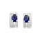 Boucles d'oreilles Boucles d'oreilles saphirs, diamants, or blanc. 58 Facettes 34264