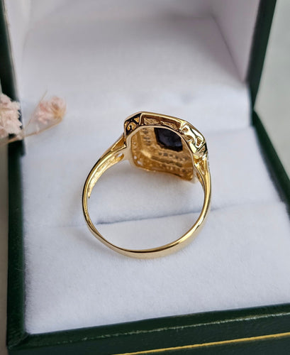 Bague 54 Bague Saphir et Diamants 58 Facettes 394