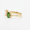 Bague 54 Bague Toi et Moi or jaune, diamant et grenat tsavorite 58 Facettes