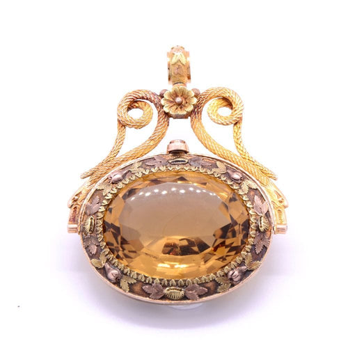 Pendentif Pendentif or jaune citrine « Hélios » Époque Restauration, vers 1819–1838. 58 Facettes 181