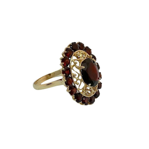 Bague 61.5 Bague Grenats Or Jaune 58 Facettes AA 1704