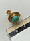Boucles d'oreilles Boucles d'oreilles vintage turquoise et or jaune 58 Facettes
