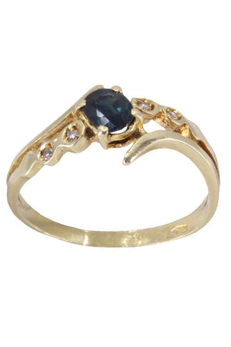 Bague 53 BAGUE MODERNE SAPHIR ET DIAMANTS 58 Facettes 087591