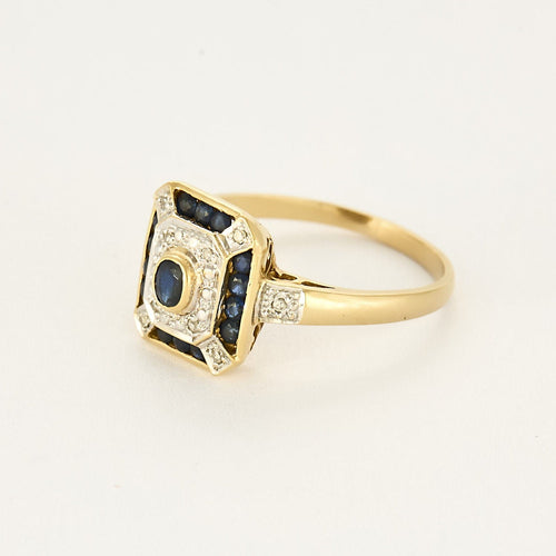 Bague 63,5 Bague en or deux tons, saphirs et diamants 58 Facettes B250577
