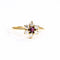 Bague 54 Bague marguerite rubis et diamants en or jaune 58 Facettes LMB-282