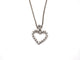 Collier Collier en or blanc 750 mil et pendentif cœur en diamants 58 Facettes