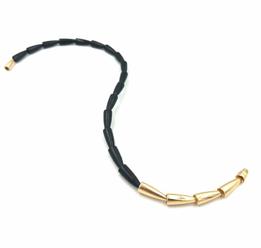 Collier VHERNIER. Collier "Calla" ébène et or jaune 18K 58 Facettes
