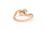 Bague 56 Bague en or rose sertie d'une perle et d'un diamant 58 Facettes B568