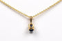 Pendentif Pendentif contemporain en or jaune serti d'un saphir 58 Facettes B440