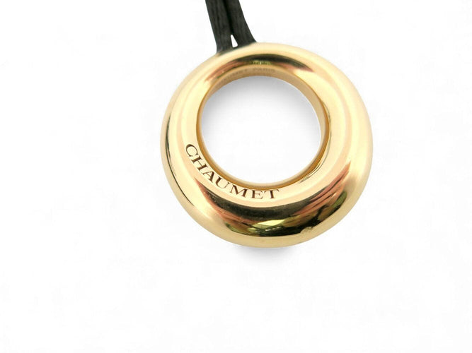 Collier collier CHAUMET pendentif anneau gm diamants 0.24ct or jaune 18k 58 Facettes 271153