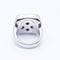 Bague 53 Bague en or blanc avec diamants et saphirs 58 Facettes N102921EJ