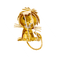 Clip Van Cleef & Arpels, "Lion Ebouriffé", or jaune, émeraude, diamants. 58 Facettes 33983