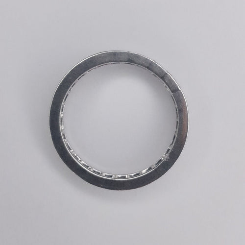 Bague 57 Alliance américaine or blanc 58 Facettes