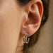 Boucles d'oreilles Dinh Van - Boucles d'oreilles Créoles Impression Domino diamants or blanc 58 Facettes