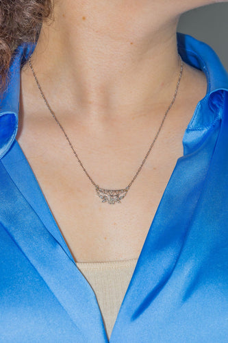 Collier Collier Or blanc Diamant 58 Facettes 3819221CN