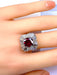 Bague 54 Bague or blanc, magnifique rubis 2,24 carats non chauffé et diamants 58 Facettes AB417